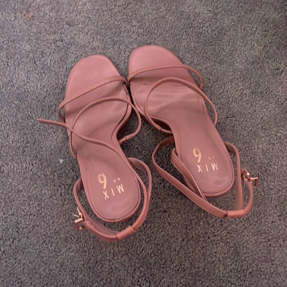 Tan high heels